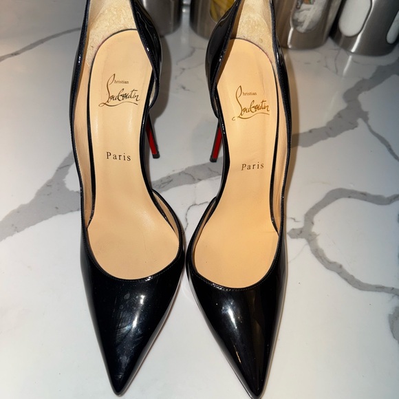 Christian Louboutin Black Patent Heels - Picture 1 of 7